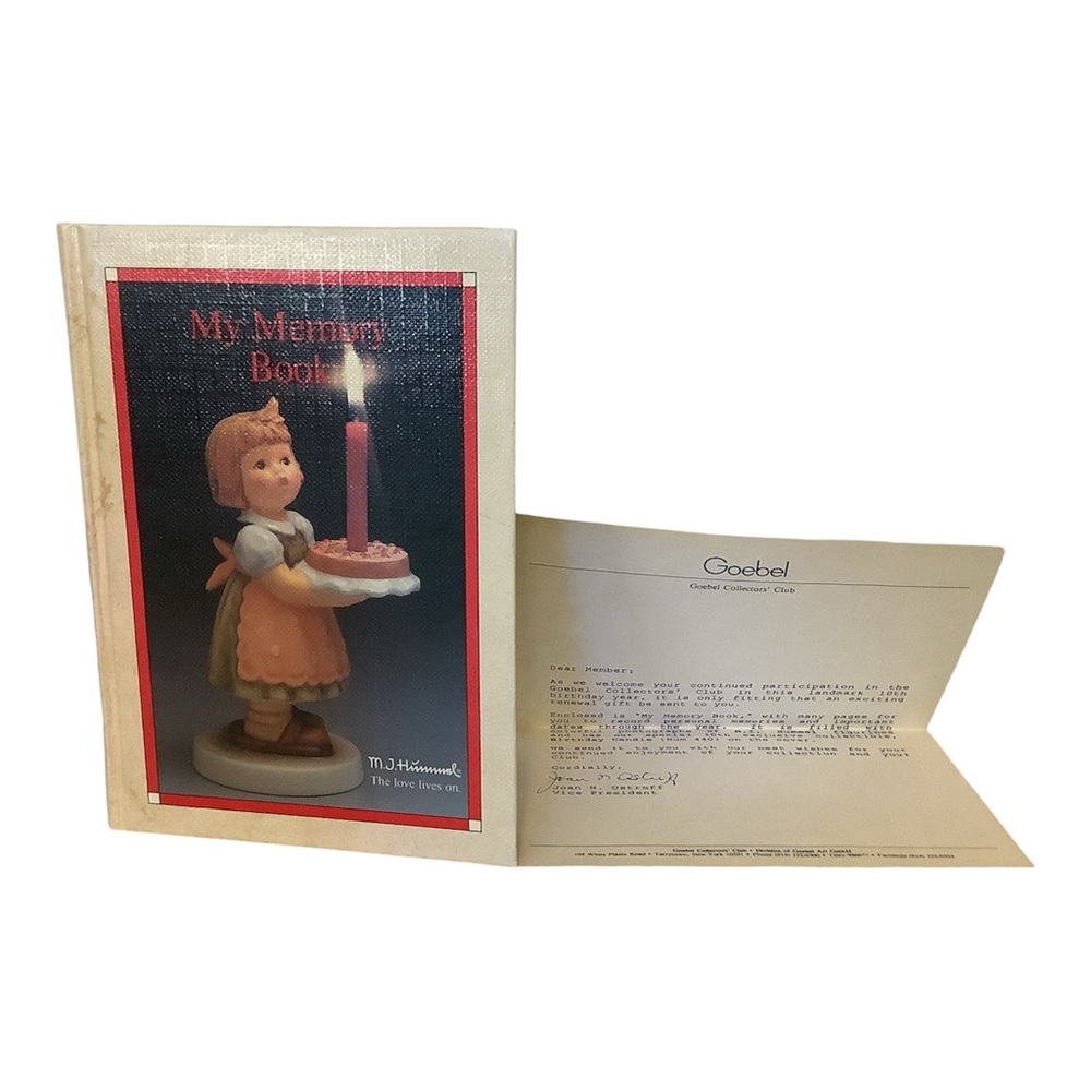 Vtg. 1986 Goebel Collector's Club M.J. Hummel My Memory Book Plus Bonus Letter